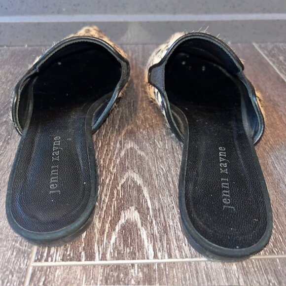 Jenni Kayne Pony Hair Mule Womens 39 /9 US Cheetah Slip On Point Toe Flat - Picture 6 of 10